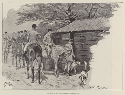 Med Devon og Somerset Staghounds af William Barnes Wollen
